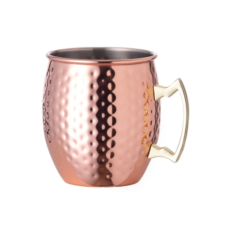 Verre moscow mule personnalisable en inox et cuivre galvanisé Indya 500ml