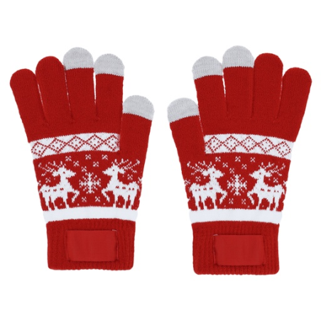 Gants publicitaire tactile avec motif de Noël en acrylique - Kainex