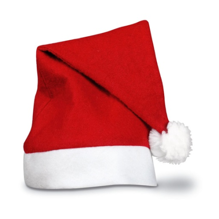 Bonnet de noël personnalisé avec pompon blanc