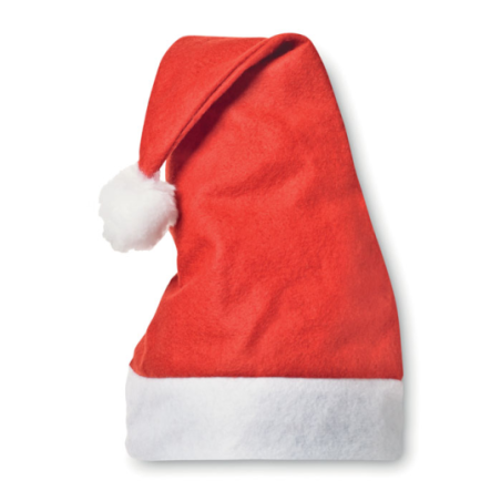 Bonnet de noël personnalisé avec pompon blanc