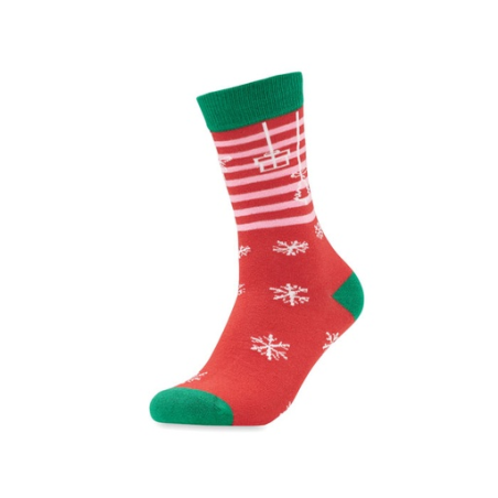 Chaussettes de Noël publicitaire en coton et polyester Taille M