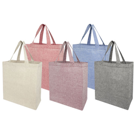 Tote bag publicitaire Pheebs à soufflets en matières recyclées 150 g/m² 13L