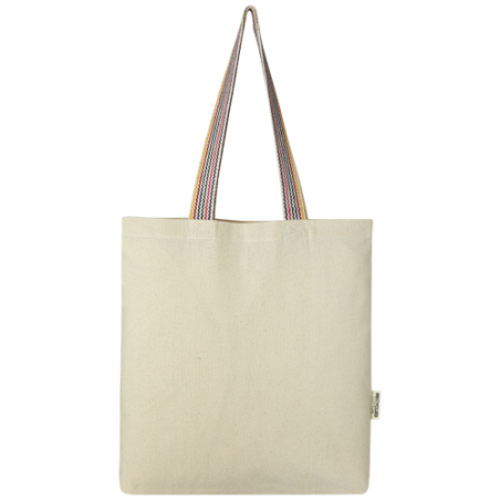 Tote bag publicitaire Rainbow de 5 l en coton recyclé 180 g/m²