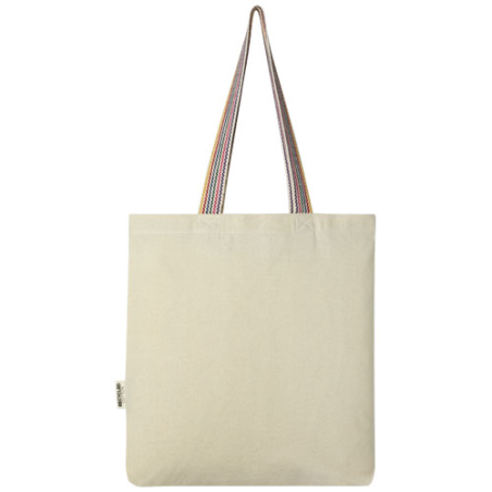 Tote bag publicitaire Rainbow de 5 l en coton recyclé 180 g/m²