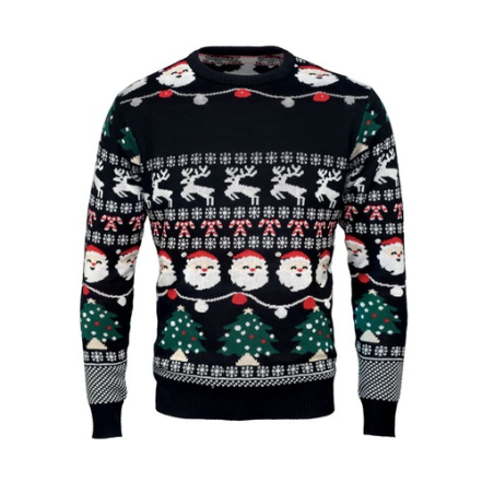 Pull de Noël personnalisable avec 10 lumières LED taille L/XL piles incluses