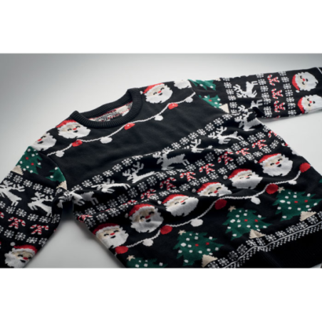 Pull de Noël personnalisable avec 10 lumières LED taille L/XL piles incluses