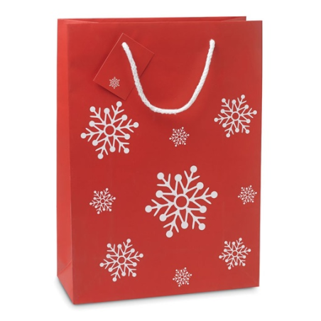 Sac cadeau personnalisable flocon de neige - Grand format