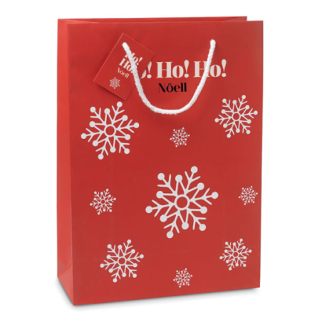 Sac cadeau personnalisable flocon de neige - Grand format