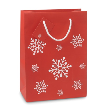 Sac cadeau personnalisable flocon de neige - moyen format