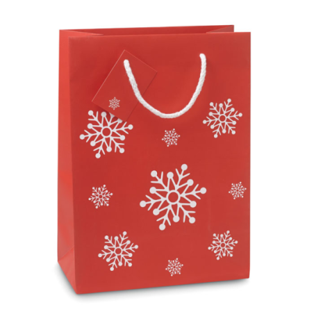 Sac cadeau personnalisable flocon de neige - moyen format