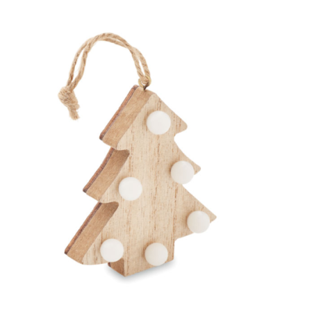 Sapin personnalisable en bois avec 6 lumières LED