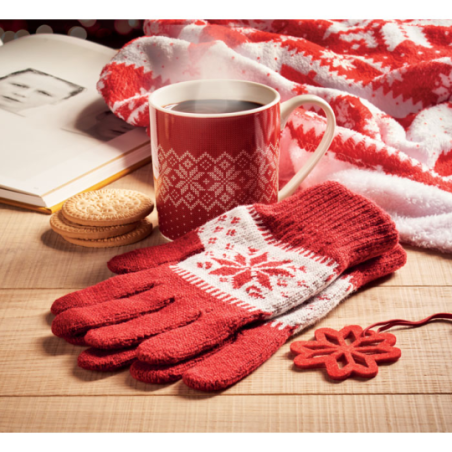 Set personnalisable mug et gants hiver