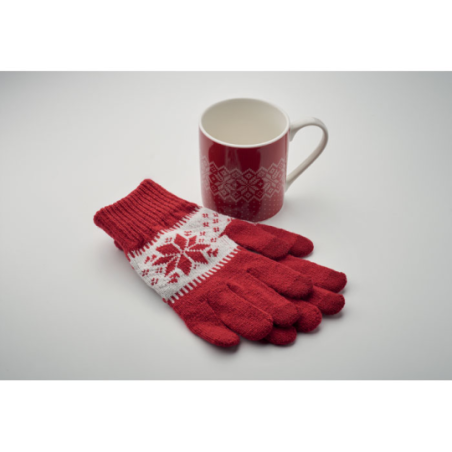 Set personnalisable mug et gants hiver