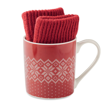 Set personnalisable mug et gants hiver