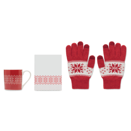 Set personnalisable mug et gants hiver