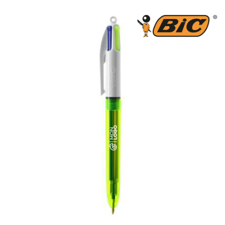 Stylo bille personnalisé Bic 4 couleurs fluo