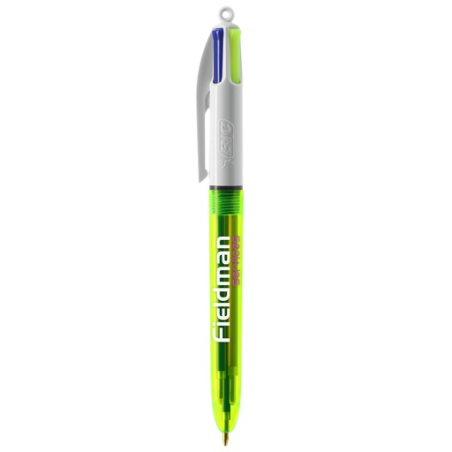 Stylo bille personnalisé Bic 4 couleurs fluo