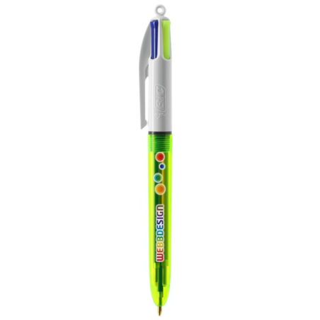 Stylo bille personnalisé Bic 4 couleurs fluo