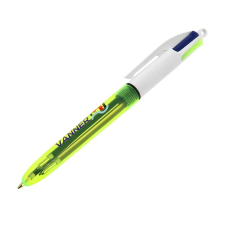 Stylo bille personnalisé Bic 4 couleurs fluo