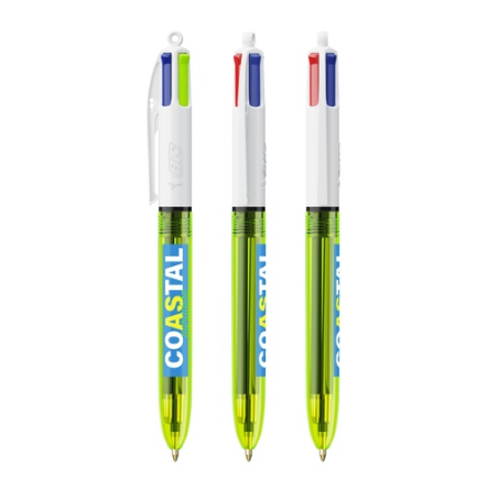 Stylo bille personnalisé Bic 4 couleurs fluo