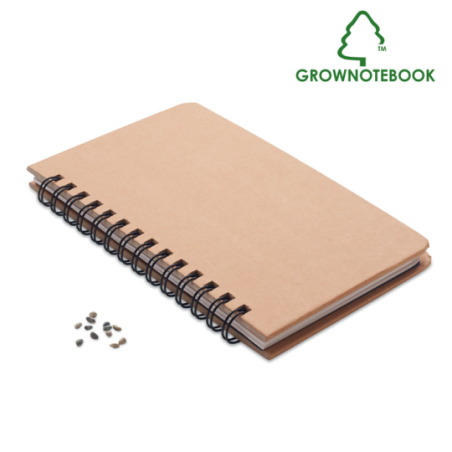 Carnet personnalisable en papier à semer graine de Pin - GROWNOTEBOOK™