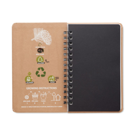 Carnet personnalisable en papier à semer graine de Pin - GROWNOTEBOOK™