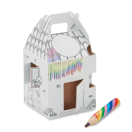 Set personnalisable de culture de graines pour enfant en carton avec crayon multicolore