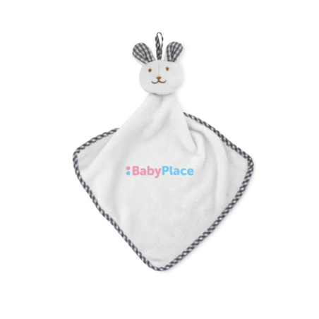 Doudou lapin personnalisable en polyester velour