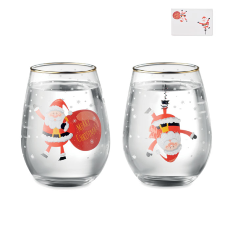 Set personnalisable de deux verres de Noël