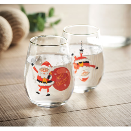 Set personnalisable de deux verres de Noël