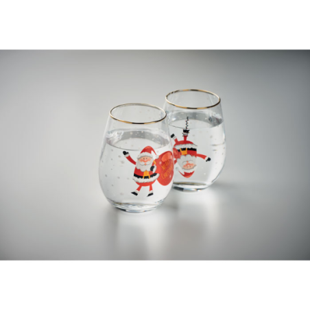 Set personnalisable de deux verres de Noël