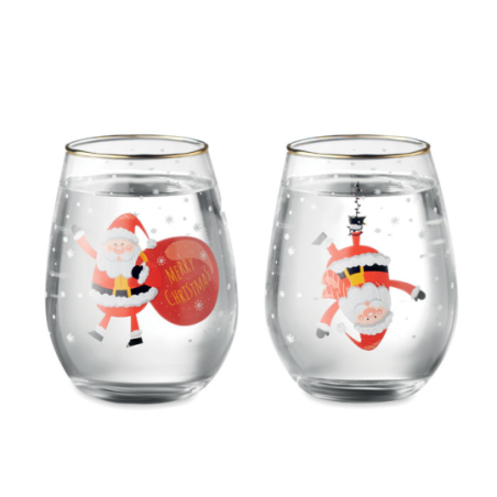 Set personnalisable de deux verres de Noël