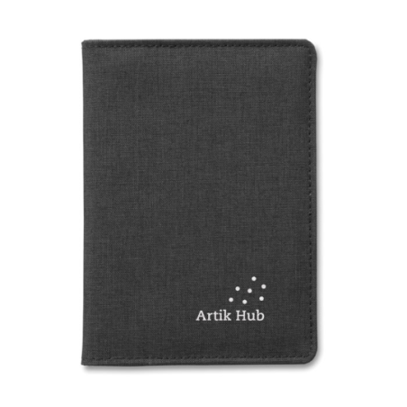 Etui personnalisable pour passeport RFID en polyester