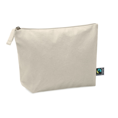 Trousse de toilette personnalisable en coton issu du commerce équitable 180g/m2