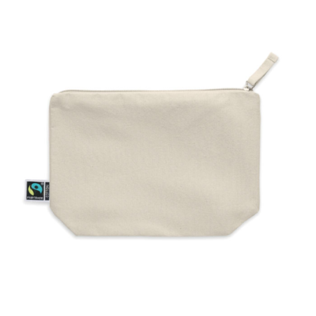 Trousse de toilette personnalisable en coton issu du commerce équitable 180g/m2