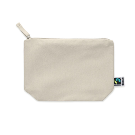 Trousse de toilette personnalisable en coton issu du commerce équitable 180g/m2