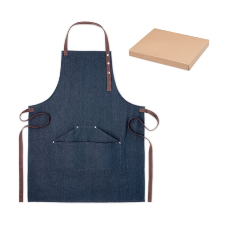 Tablier personnalisable en denim 240 gr/m² avec 3 poches