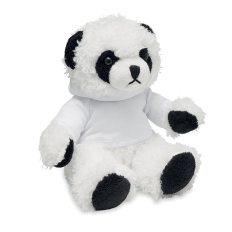 Peluche personnalisée panda avec pull à capuche en PET