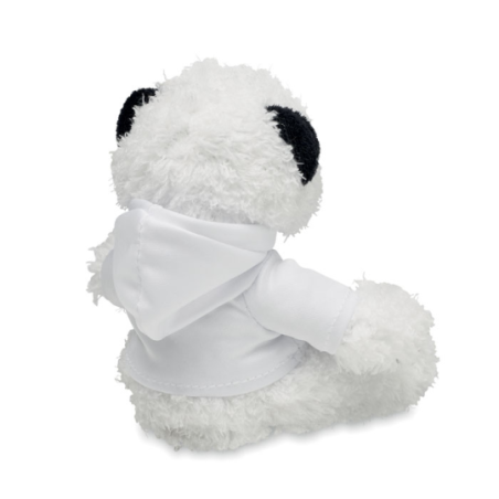 Peluche personnalisée panda avec pull à capuche en PET