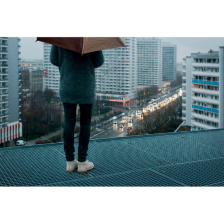 Parapluie en liège personnalisable de 25" avec manche en bambou et une poignée en bois de pin