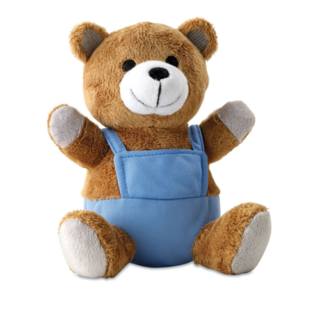 Ourson en peluche personnalisable avec salopette en PET