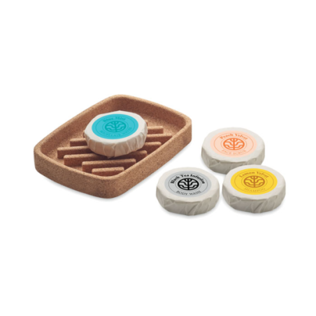 Coffret personnalisable de soin Vegan - Savon, shampooing, gommage et porte-savon