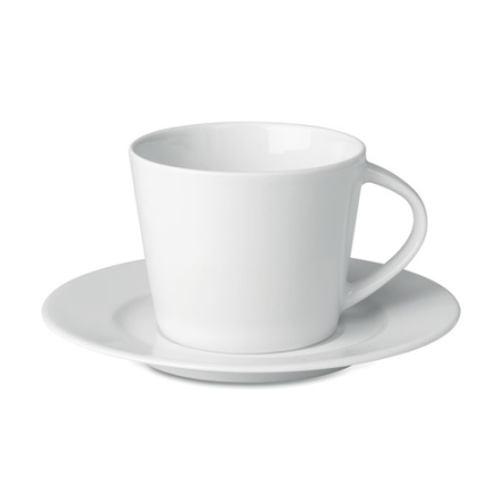 Tasse et soucoupe personnalisable en porcelaine 160ml