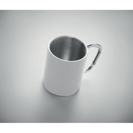 Mug mousqueton personnalisable en acier inoxydable - 300ml