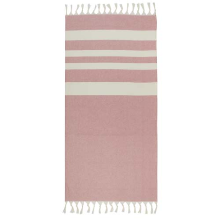 Fouta personnalisable en coton recyclé et RPET certifié GRS 180 g/m2 Anders 147 x 75,5 cm