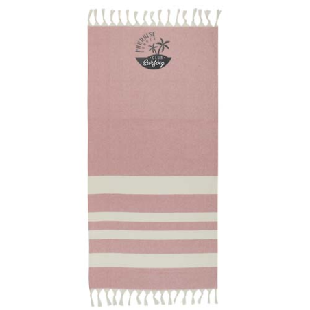 Fouta personnalisable en coton recyclé et RPET certifié GRS 180 g/m2 Anders 147 x 75,5 cm