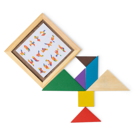 Puzzle personnalisable en bois 7 pièces Tangram