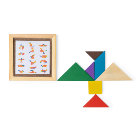 Puzzle personnalisable en bois 7 pièces Tangram