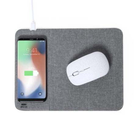 Tapis Souris personnalisable en RPET avec chargeur à induction Kimy