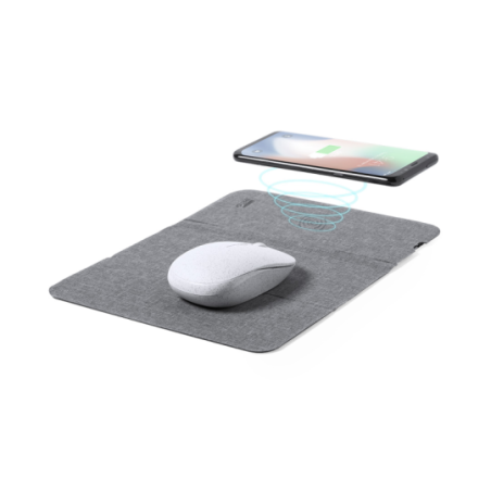 Tapis Souris personnalisable en RPET avec chargeur à induction Kimy